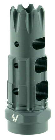 [708747544190] Strike Industries TCCOMP223 Triple Crown Comp  Black Steel with 1/2"-28 tpi Threads, 2.63" OAL  &  0.85" Diameter for 223 Rem, 5.56x45mm NATO AR-Platform