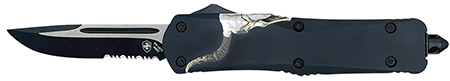 [093674827837] Templar Knife  Gen II Saddle Blanket Slim 3.43" OTF Tanto Plain Black Oxide Stonewashed 440C SS Blade, 5.05" Red Aluminum Handle, Glass Breaker