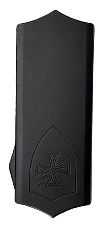 [093674826625] Templar Knife  Excalibur Money Clip 1.90" OTF Plain Black Oxide Stonewashed Powder Coated D2 Steel Blade, 3.37" Black Aluminum Handle