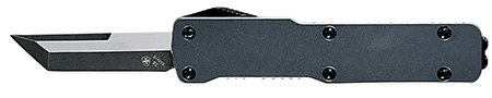 [093674826700] Templar Knife  Premium LW  Micro 1.85" OTF Tanto Plain Black Oxide Stonewashed Powder Coated D2 Steel Blade, 3.50" Gunmetal Anodized Aluminum Handle, California Legal