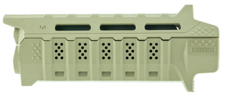 [708747544657] Strike STRIKEHGCFD Viper Carbine Length Handguard AR-Platform Flat Dark Earth, Black Inserts Polymer
