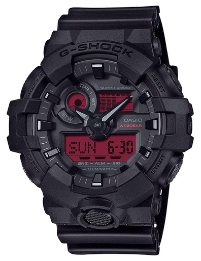 [889232401317] GSHOCK GA700BBR1ACR  ANALOG DIGITAL BLK/RED