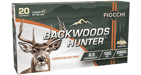 [762344713991] Fiocchi 65CMBHC Backwoods Hunter  6.5Creedmoor 120gr Copper Hollow Point 20 Per Box/10 Case