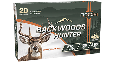 [762344713984] Fiocchi 270BHC Backwoods Hunter  270Win 130gr Copper Hollow Point 20 Per Box/10 Case