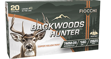 [762344714004] Fiocchi 7MM08BHC Backwoods Hunter  7mm-08Rem 140gr Copper Hollow Point 20 Per Box/10 Case