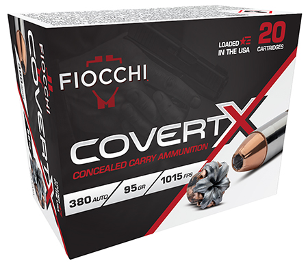 [762344713793] Fiocchi 380CCWA CovertX  380ACP 95gr Jacketed Hollow Point 20 Per Box/10 Case