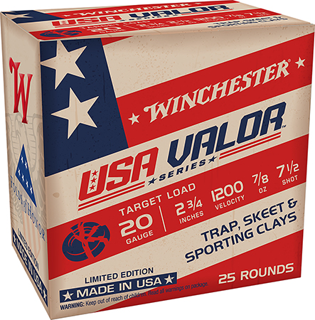 [020892232082] Winchester Ammo USAV207 USA Valor  20Gauge 2.75" 7/8oz 7.5Shot 25 Per Box/10 Case