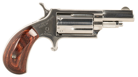 [744253000539] North American Arms 22MDLX LDLX  22 Mag 5 Shot 1.13" Polished Stainless Steel, Rosewood Grip, Exposed Hammer