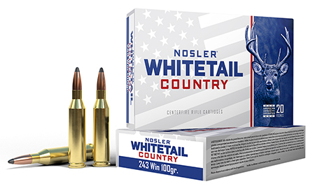 [054041401227] Nosler 40122 Whitetail Country  243Win 100gr 20 Per Box/10 Case