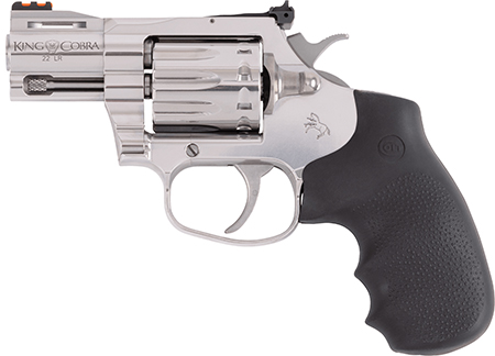 [098289001542] Colt Mfg KCOBRA22SP2RFO King Cobra  22 LR 10 Shot 2" Stainless Vent Rib Barrel, Stainless Cylinder  &  Frame, Black Rubber Grip