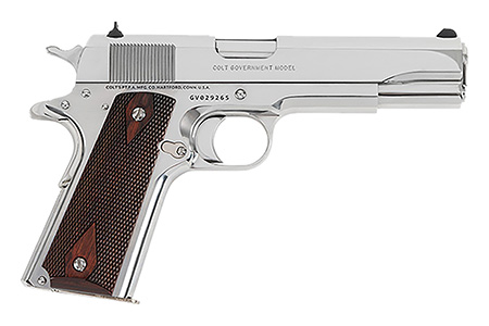 [098289113504] Colt Mfg O1911CBS38 1911 Government 38 Super 9+1 5" Stainless Steel Barrel, Bright Stainless Serrated Slide, Bright Stainless Steel Frame w/Beavertail
