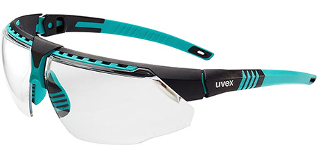 [603390132292] HOW S2880HS UVEX AVATAR BLK/TEAL SAFETY GLASSES