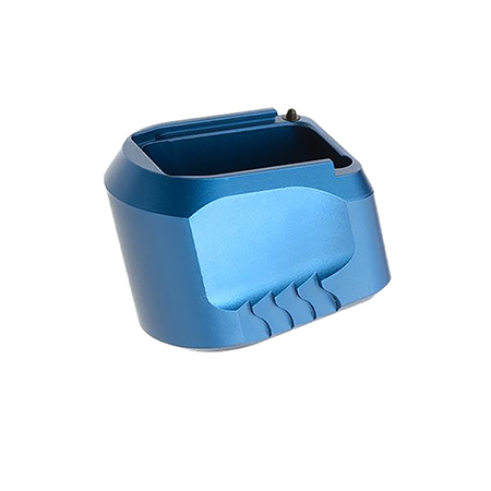 [764046030789] Tyrant CNC TDMPMAGEXFSBLUE  Magazine Extension Fits S&W M & P 9/40 5rd Compatible w/ Full-Size M & P 1.0/2.0 frames Blue Aluminum