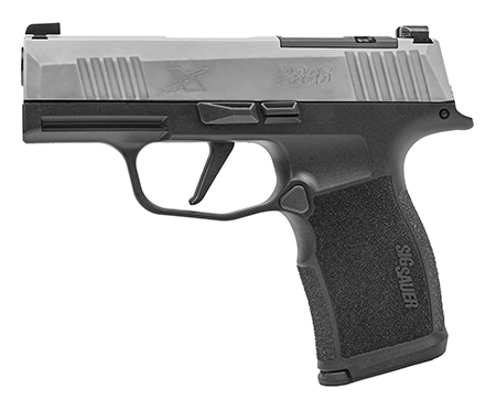 [798681733699] Sig Sauer 365X9SXR3P P365X  Micro-Compact Frame 9mm Luger 12+1 3.10" Steel Barrel, Stainless Steel Optic Ready/Serrated Slide, Black Stainless Steel Frame w/Accessory Rail, Polymer Grip