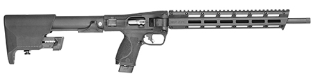 [022188901580] Smith  &  Wesson 14171 M & P FPC Folding 22 LR 20+1 16.25" Black Threaded Barrel, Black Polymer Receiver w/Picatinny Rail, M-LOK Handguard, Black Fixed Polymer Stock, Interchangeable Backstrap Grip