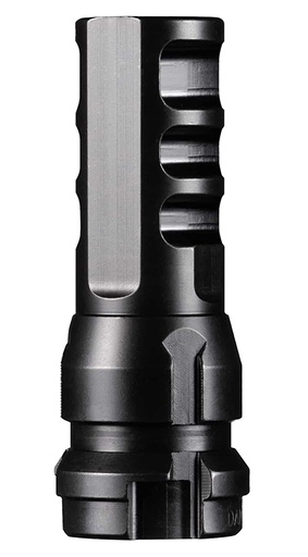 [810128160407] Dead Air DA103 KeyMo Muzzle Brake Black Nitride 4140 HT Alloy Steel 3/4"x24 Threads 338 Cal