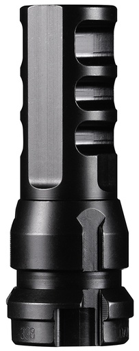 [810128160414] Dead Air DA104 KeyMo Muzzle Brake Black Nitride 4140 HT Alloy Steel M18X1 Threads 338 Cal