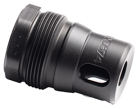 [810128163101] Dead Air RXD674 XRF Xeno Rimfire Muzzle Brake Black Nitride 17-4PH Stainless Steel 1/2"x28 Threads 1.16" OAL 0.81" Diameter