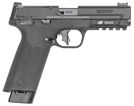 [022188901733] Smith  &  Wesson 14312 M & P 22x Full Size Frame 22 LR 20+1 4.10" Black Armornite Threaded Barrel, Black Armornite Optic Cut/Serrated Slide, Black Polymer Frame w/Picatinny Rail, Textured Grip