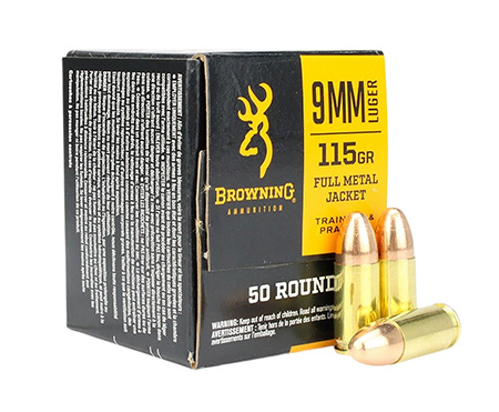 [020892224087] Browning Ammo B1918000939mm Luger 115gr Full Metal Jacket 50 Per Box/20 Case