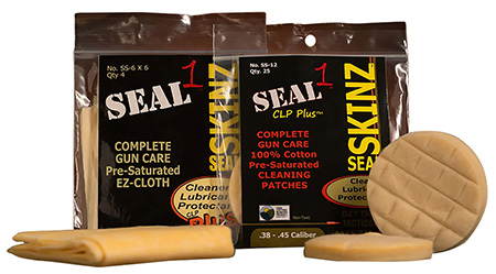 [794504184303] Seal 1 SS-12 Seal SKINZ Cleaning Patches/Cloths 270-30 Cal 1.75" Cotton