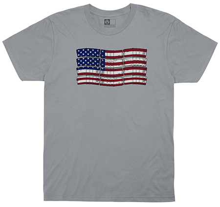 [840815128953] Magpul MAG1180-010 American Flag  Charcoal Gray Cotton/Polyester Short Sleeve Small
