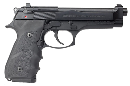 [082442113272] Beretta USA J92F700 92FS Brigadier 9mm Luger 10+1 4.90" Steel Barrel, Black Stainless Steel Serrated Slide, Black Aluminum Frame, Black Stippled Rubber Grip