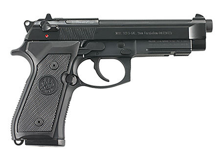 [082442816784] Beretta USA JS92M9A1 92FS Type M9A1 Full Size 9mm Luger 10+1 4.90" Black Barrel, Black Cerakote Steel Serrated Slide, Black Aluminum Frame w/Beavertail  &  Picatinny Rail, Black Textured Grip