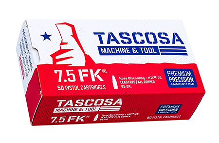 [850023353313] Tascosa Ammunition TMTAMMOF5   7.5FK 95gr Hollow Point 50 Per Box/12 Case