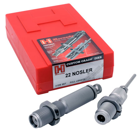 [090255562071] Hornady 546207 Custom Grade Series III 2 Die Set for 22 Nosler Includes Sizing Seater