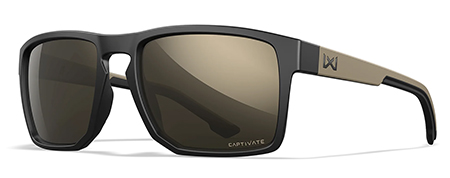 [712316091039] Wiley X AC6FND04 Founder  Tungsten Mirror Lens Polycarbonate Matte Black w/ Tan Frame Frame