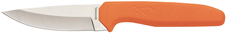[023614994497] Browning 3220554 Sharp Ridge Skinner 3.50" Fixed Drop Point Plain 8Cr13MoV SS Blade, Orange Anti-Skid Rubber Handle