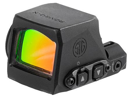 [798681733446] Sig Sauer Electro-Optics SORX1270 Romeo-X Compact Black 1x24mm Illuminated Green Circle w/Dot Reticle RX Footprint Mount