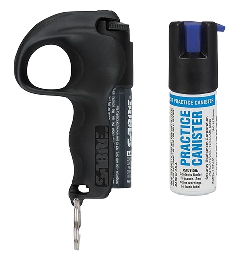 [023063120003] Sabre PBBKOCSTU04 Quick Grip Pepper Spray Range 12ft 0.54oz Black Canister