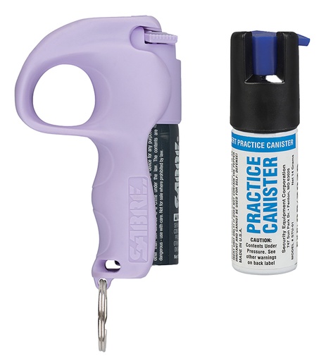 [023063120034] Sabre PBLVOCSTU04 Quick Grip Pepper Spray Range 12ft 0.54oz Lavender Canister