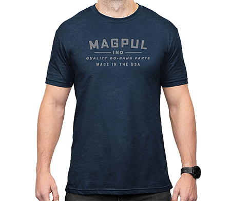 [840815149590] Magpul MAG1112-410-M Go Bang Parts  Navy Heather Cotton/Polyester Short Sleeve Medium