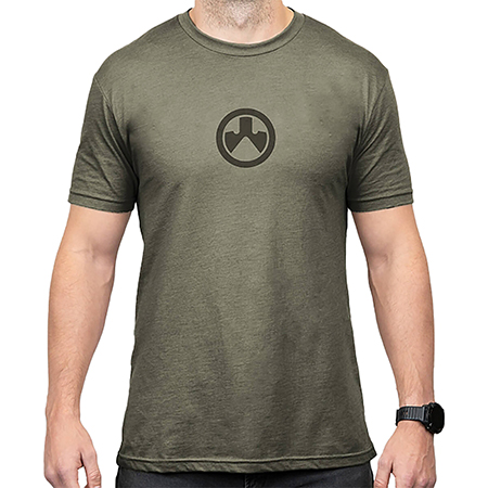 [840815124481] Magpul MAG1115-317-L Icon Logo  Olive Drab Heather Cotton/Polyester Short Sleeve Large