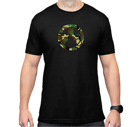 [840815134800] Magpul MAG1225-001-L Woodland Camo  Black Cotton/Polyester Short Sleeve Large