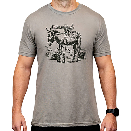 [840815150206] Magpul MAG1528-041-L Burro CVC  Stone Gray Heather Cotton/Polyester Short Sleeve Large