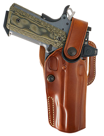 [601299033948] Galco APO224R APO Strongside/Crossdraw OWB Tan Steerhide Fits Glock 17 Gen1-5 Belt Holster Mount Right Hand