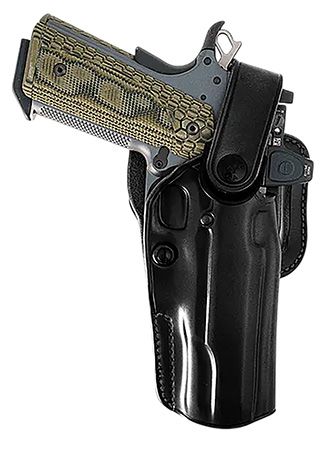 [601299034365] Galco APO226RB APO Strongside/Crossdraw OWB Black Steerhide Fits Glock 19 Gen 1-5 Belt Holster Mount Right Hand