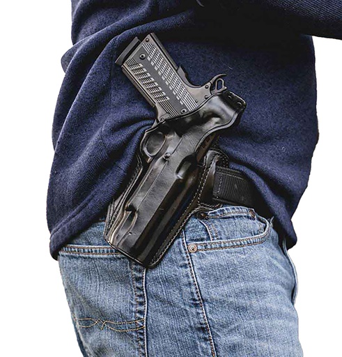 [601299029910] Galco FL894RB Fletch High Ride Belt OWB Black Steerhide Fits Sig P365 X Macro Right Hand