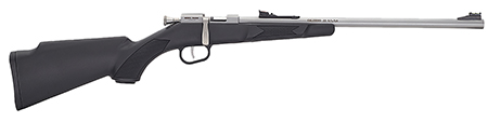 [619835015068] Henry H005R Mini Bolt  Youth 22 S/L/LR 1rd 16.25" Matte Stainless Steel Barrel, Matte Drilled  &  Tapped Stainless Steel Receiver, Black Fixed w/Pistol Grip Synthetic Stock, Right Hand