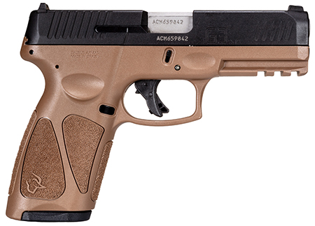 [725327625971] Taurus 1-G3B941B-15 G3  Full Size Frame 9mm Luger 15+1 4" Stainless Steel Barrel, Black Stainless Steel Serrated Slide, Brown Polymer Frame w/Picatinny Rail
