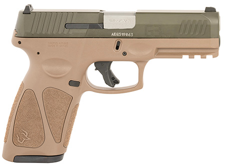[725327625933] Taurus 1-G3B94BB G3  Full Size Frame 9mm Luger 17+1 4" Stainless Steel Barrel, Mil-Spec Green Cerakote Stainless Steel Serrated Slide, Brown Polymer Frame w/Picatinny Rail