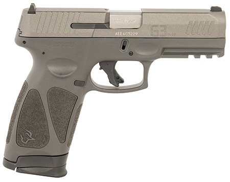 [725327625858] Taurus 1-G3B94CG G3  Full Size Frame 9mm Luger 17+1 4" Stainless Stainless Steel Barrel, Tungsten Gray Cerakote Stainless Steel Serrated Slide, Gray Polymer Frame w/Picatinny Rail