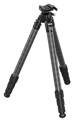 [6940828312395] Leofoto Usa ST-324CX Integrated Ballhead ST-X Tripod 6.06"-58.54" High Black Aluminum