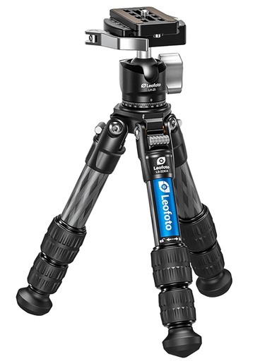 [6940828313071] Leofoto Usa LS-223CX+LH-25  Carbon Fiber Tripod Black Aluminum