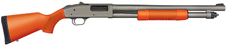 [015813507912] Mossberg 50791 590A1  12 Gauge Pump 3" 6+1 18.50" Tungsten Gray Cerakote Heavy Walled Barrel, Tungsten Gray Cerakote Steel Drilled  &  Tapped Receiver, Magpul SGA Safety Orange Synthetic Stock