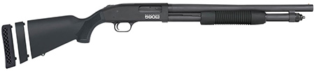 [015813516099] Mossberg 51609 590S  12 Gauge Pump 3" 10+1 18.50" Matte Blued Heavy Walled Barrel, Drilled  &  Tapped Black Receiver, Fixed Black Synthetic Stock